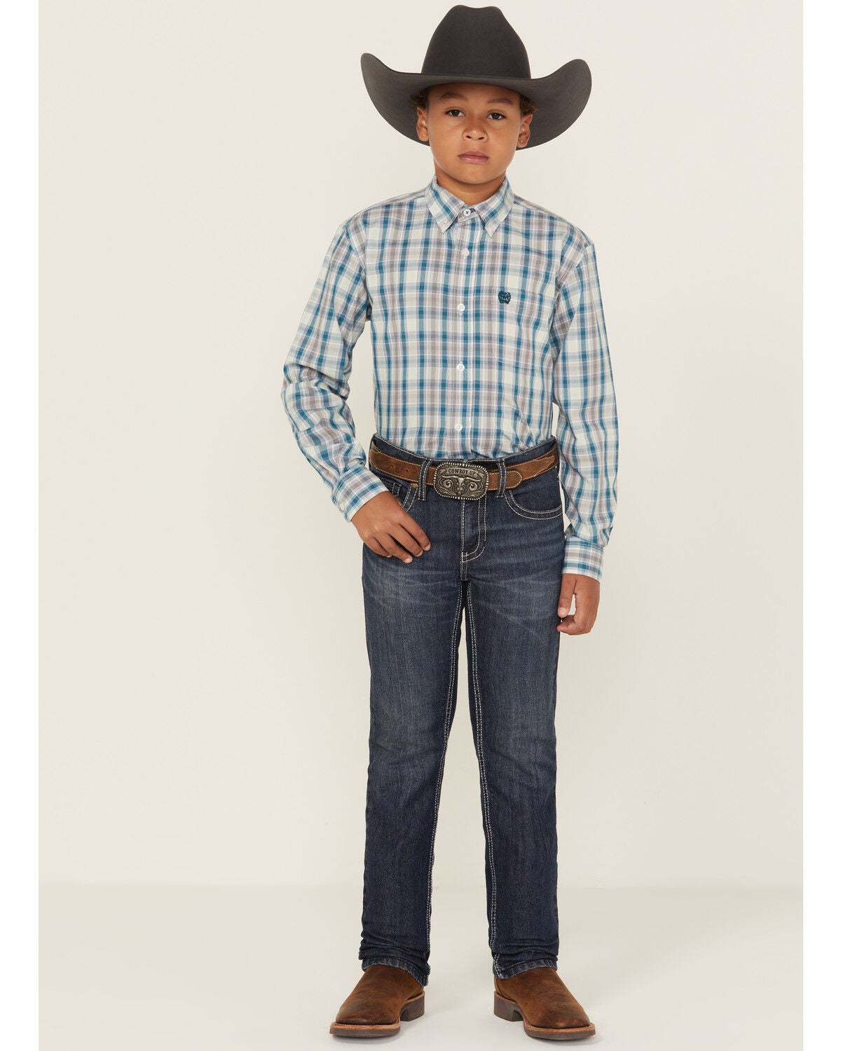 Cody James Boys' Balboa Slim Straight Stretch Denim Jeans, Dark Wash, hi-res