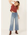 Image #1 - Rolla's Women's Boot Barn Exclusive Brad Medium Wash High Rise Sailor Wide Leg Stretch Denim Jeans, Medium Wash, hi-res