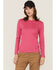 Image #1 - Forge Workwear Women's FR Solid Long Sleeve Work Shirt, Pink, hi-res