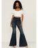 Image #2 - Flying Tomato Women's Swiss Dot White Corset Blouse, , hi-res