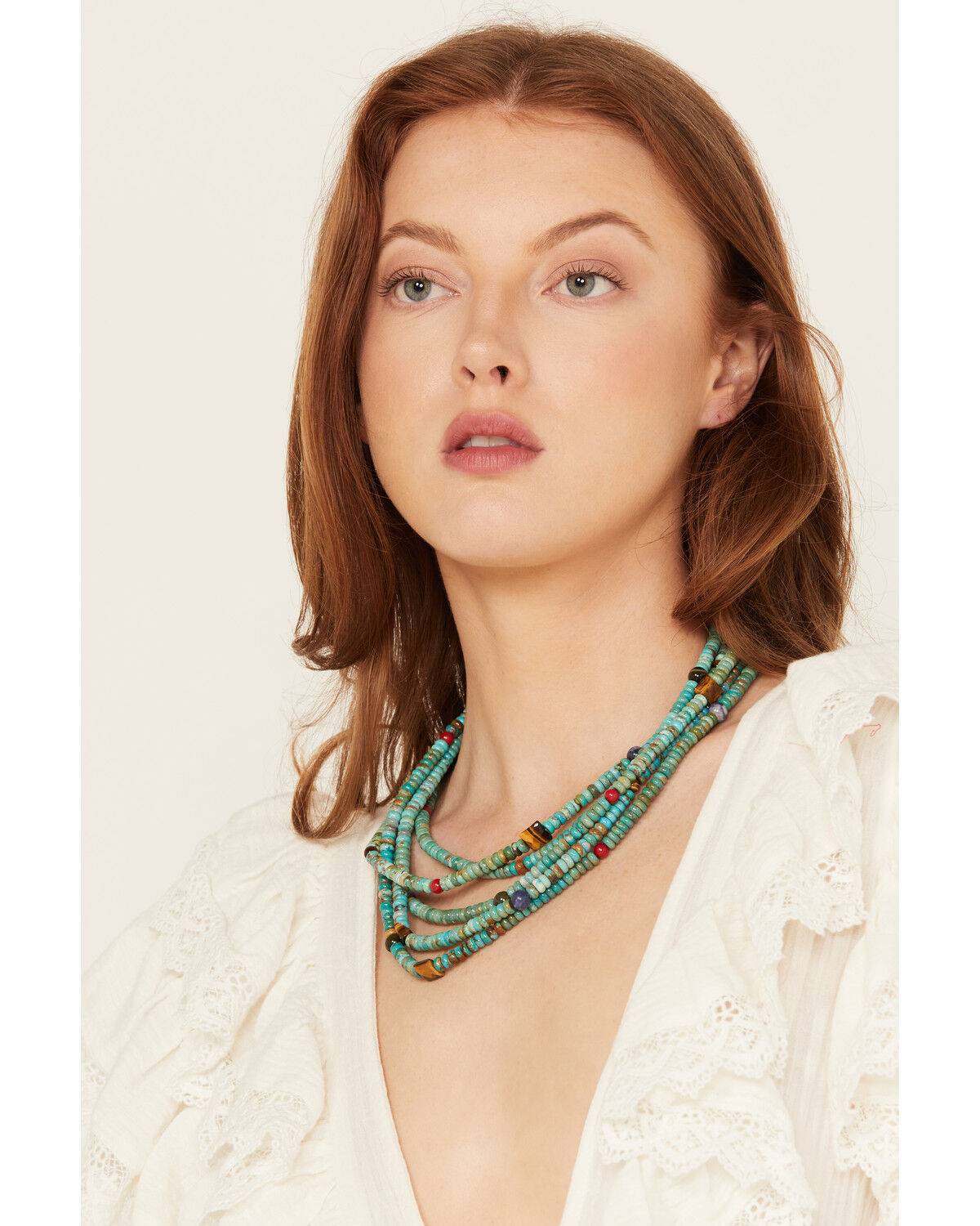 Image #1 - Paige Wallace Women's Rondelle Necklace, Turquoise, hi-res