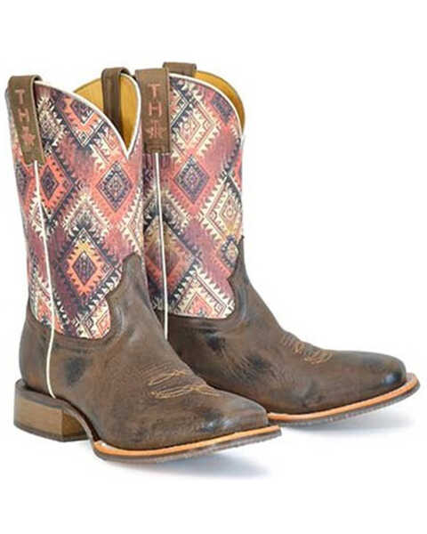 Tin Haul Men's Wild Wild Western Boots - Broad Square Toe , Tan, hi-res