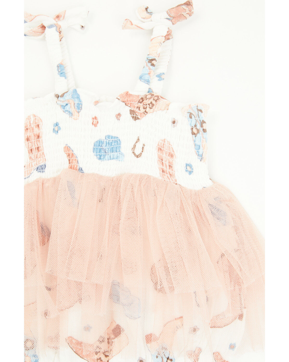 Image #2 - Angel Dear Infant Girls' Boots Tutu Tank Onsie, White, hi-res