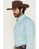 Image #2 - Wrangler Men's Paisley Print Long Sleeve Button-Down Stretch Western Shirt, Aqua, hi-res