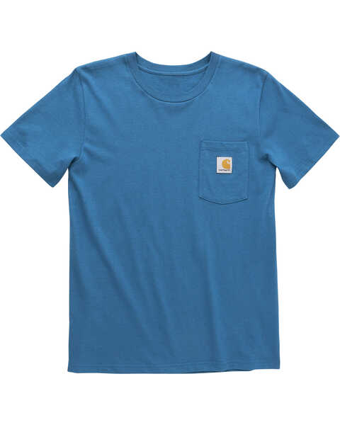 Image #1 - Carhartt Toddler Boys' Short Sleeve Pocket T-Shirt, Blue, hi-res