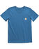 Image #1 - Carhartt Toddler Boys' Short Sleeve Pocket T-Shirt, Blue, hi-res