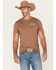 Image #2 - Pendleton Men's Boot Barn Exclusive Lasso Short Sleeve Graphic T-Shirt, Lt Brown, hi-res