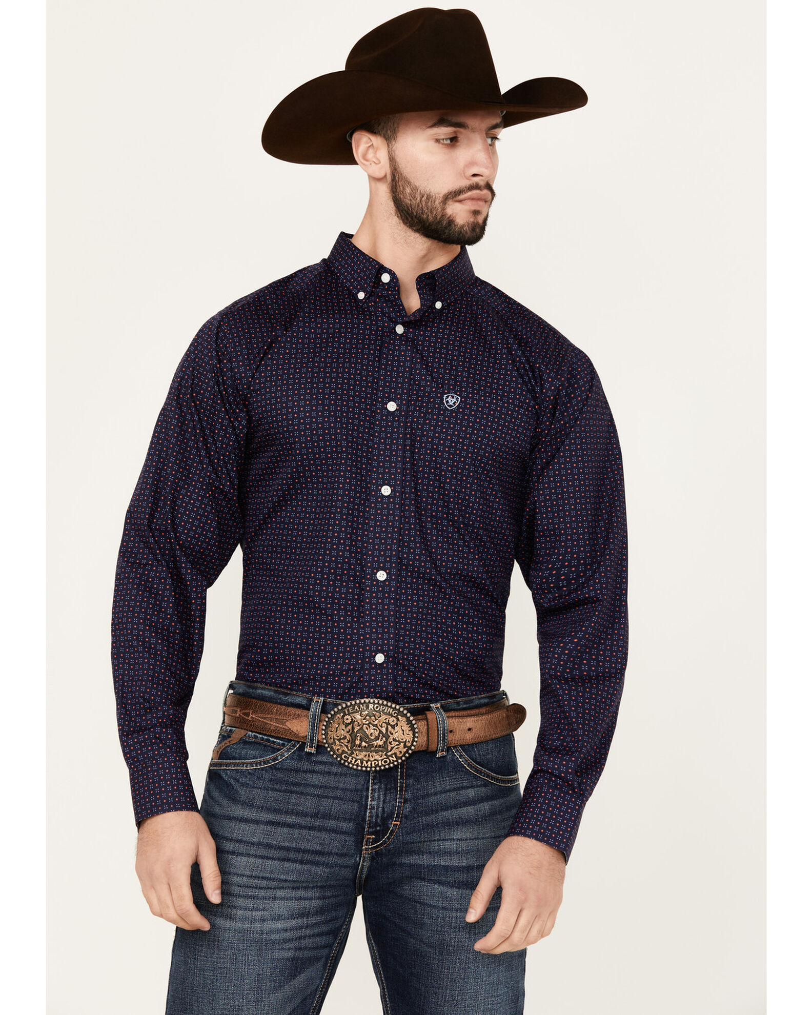 Mens fitted western shirts deals