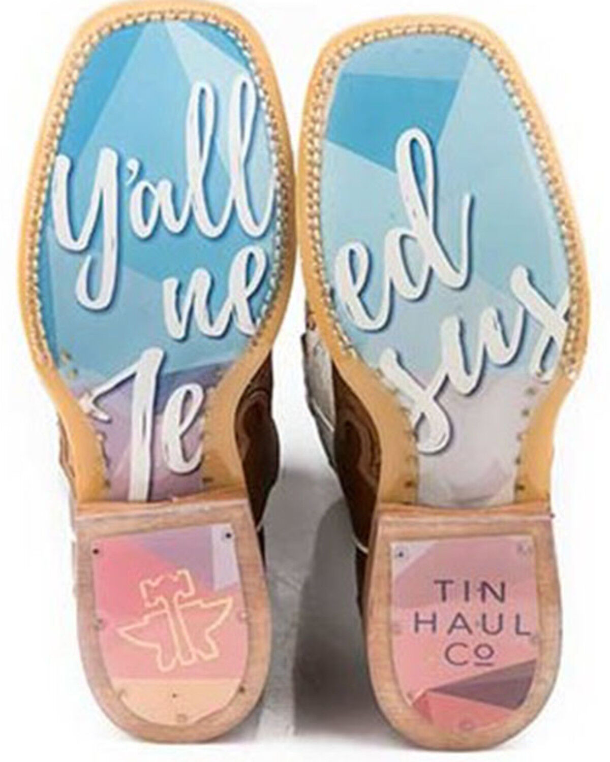 Image #2 - Tin Haul Women's Made In Heaven Western Boots - Broad Square Toe, Tan, hi-res