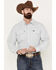 Image #1 - Wrangler Men's Solid Performance Long Sleeve Button-Down Shirt, Light Grey, hi-res