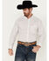 Image #1 - Ariat Men's Kade Geo Print Long Sleeve Button-Down Western Shirt, White, hi-res