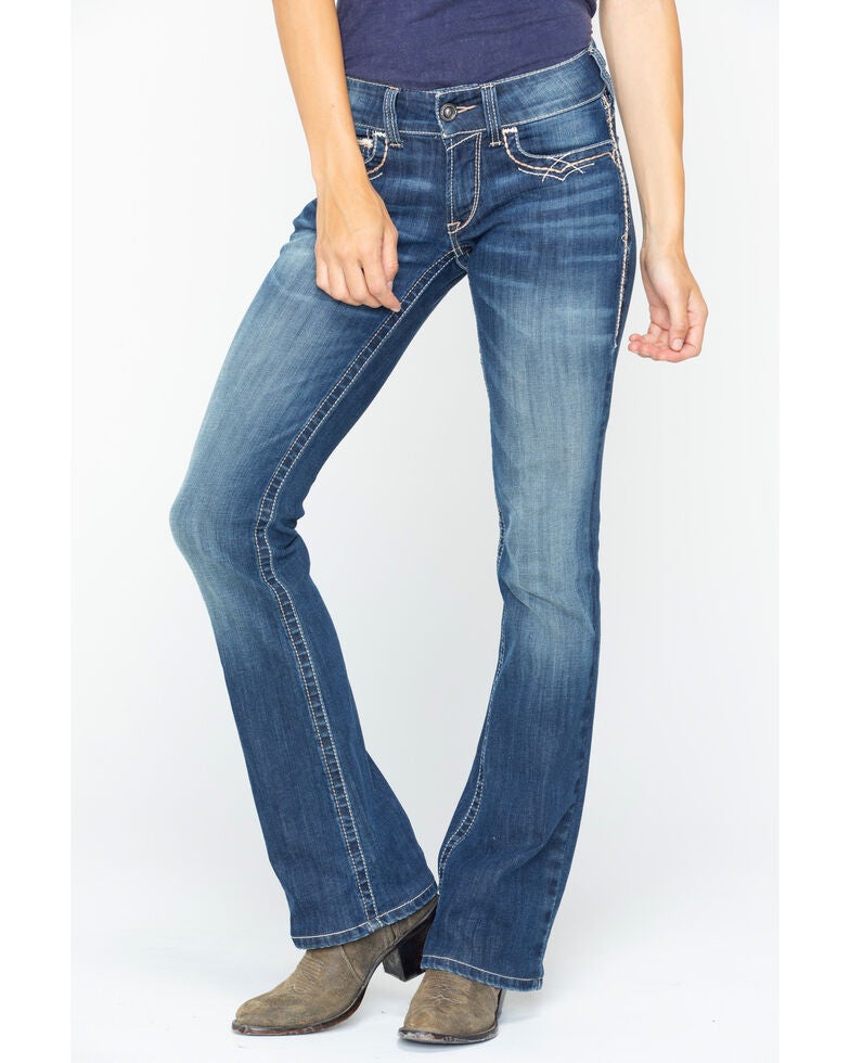 Ariat Women S R E A L Mid Rise Entwined Boot Cut Jeans Sheplers Shop bootbarn.com for great prices and high quality products from all the brands you know and love. ariat women s r e a l mid rise entwined boot cut jeans
