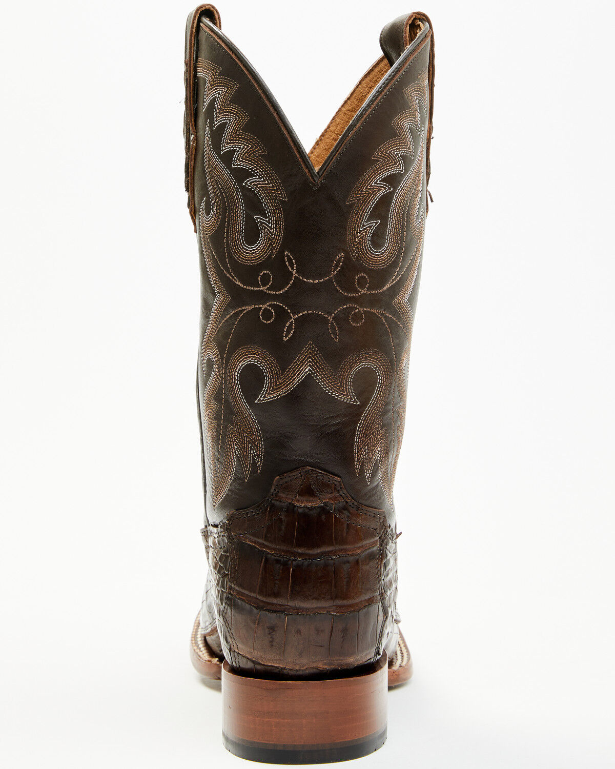 Image #5 - Cody James Men's Exotic Caiman Tail Skin Western Boots - Broad Square Toe, Dark Brown, hi-res