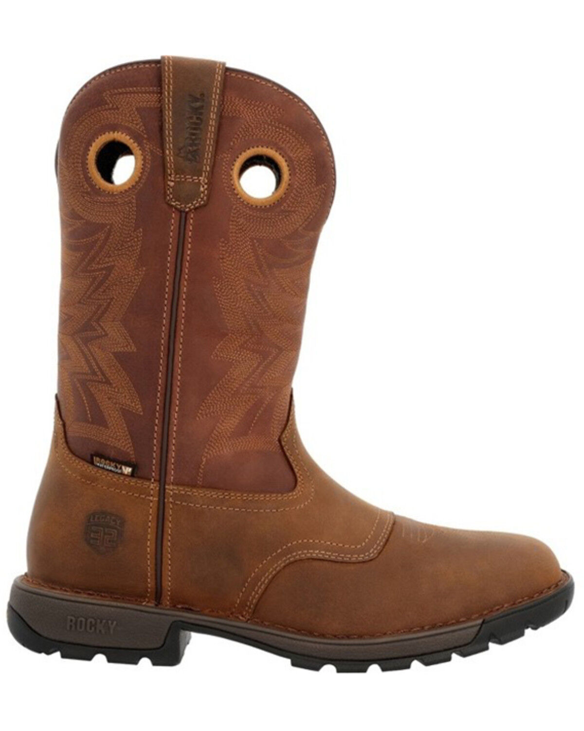 Image #2 - Rocky Men's Legacy 32 Waterproof Western Work Boot - Square Toe, Brown, hi-res