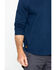 Image #3 - Hawx Men's Solid Pocket Crew Long Sleeve Work T-Shirt , Navy, hi-res