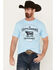 Cinch Men's Cattleman's Outpost Short Sleeve Graphic T-Shirt, Light Blue, hi-res