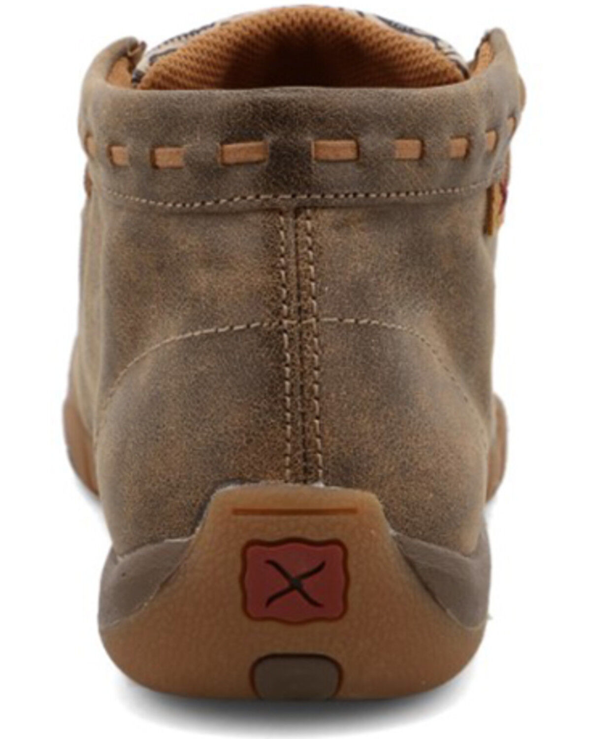 Image #5 - Twisted X Women's Tooled Chukka Driving Mocs, Brown, hi-res