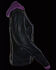 Image #6 - Milwaukee Leather Women's 3/4 Leather Jacket With Reflective Tribal Detail - 3X, Black/purple, hi-res