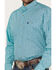 Image #3 - George Strait by Wrangler Men's Floral Print Long Sleeve Button-Down Western Shirt, Teal, hi-res