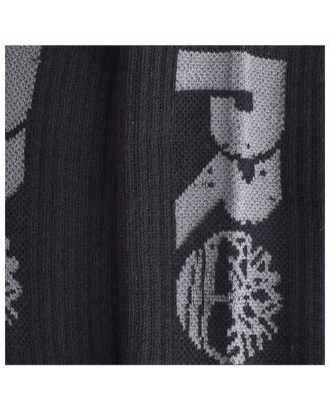 Image #2 - Timberland Men's PRO Rugged Accent 1.2 Cushion Crew Socks - 3 Piece , Black, hi-res