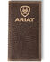 Image #1 - Ariat Men's Bull Hide Embroidered Rodeo Wallet, Brown, hi-res