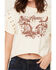 Image #3 - Rock & Roll Denim Women's Western Steer Short Sleeve Graphic Tee, Cream, hi-res