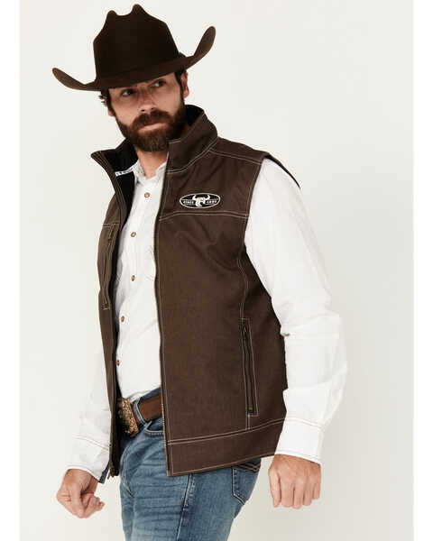 Image #3 - Cowboy Hardware Men's Woodsman Tech Vest, Chocolate, hi-res
