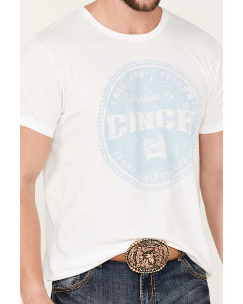Image #3 - Cinch Men's Logo Short Sleeve Graphic T-Shirt, White, hi-res