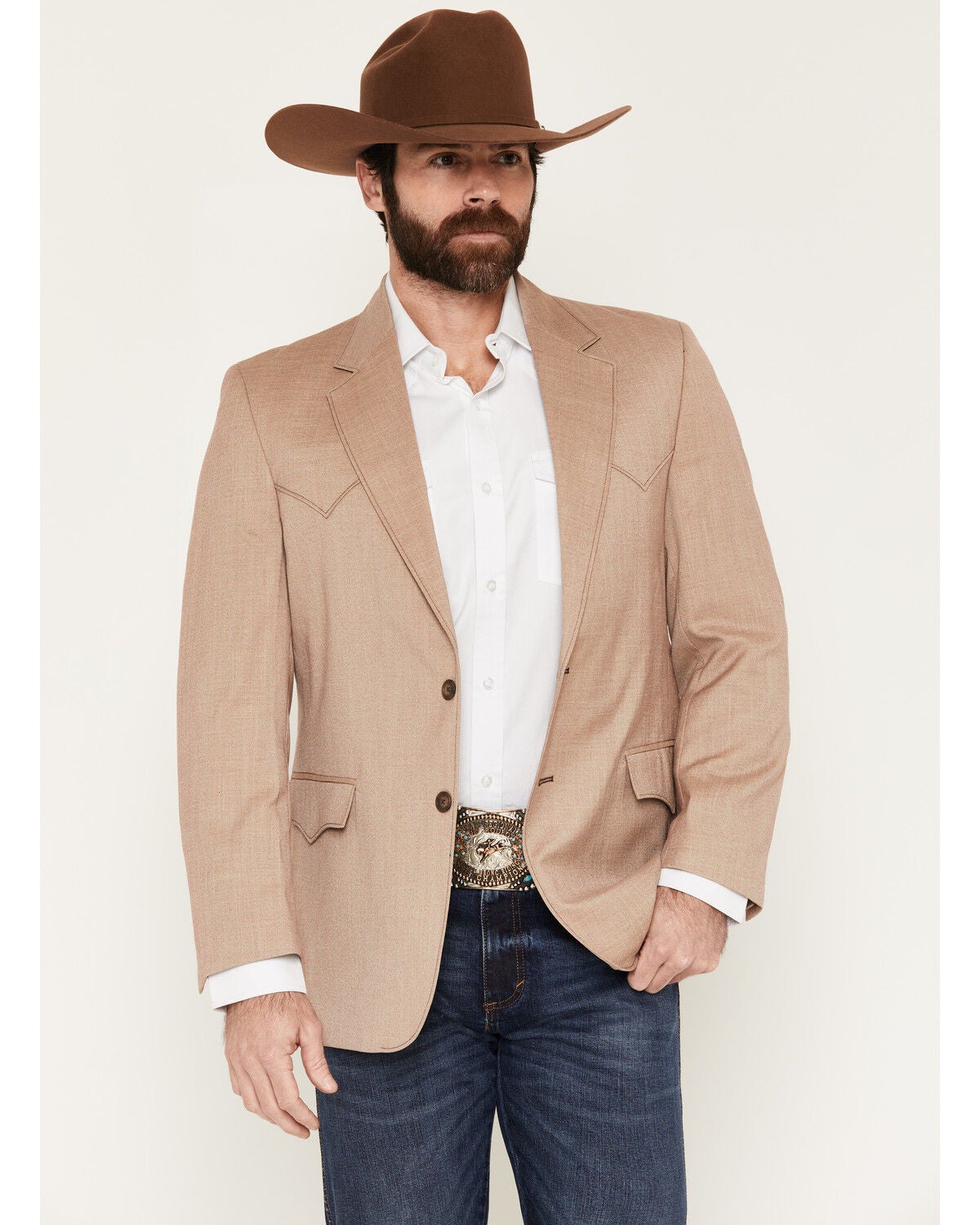 Image #1 - Circle S Men's Lubbock Button-Down Sportcoat, Tan, hi-res