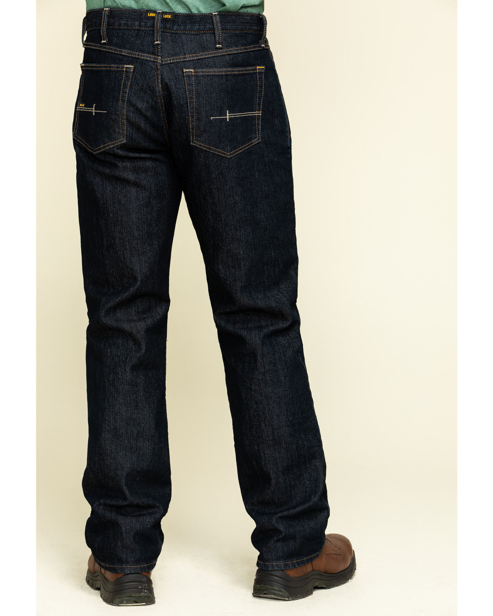 Flannel lined work jeans top