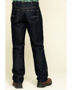 Ariat Men's M4 Rebar Durastretch Flannel Lined Low Bootcut Work Jeans , Blue, hi-res