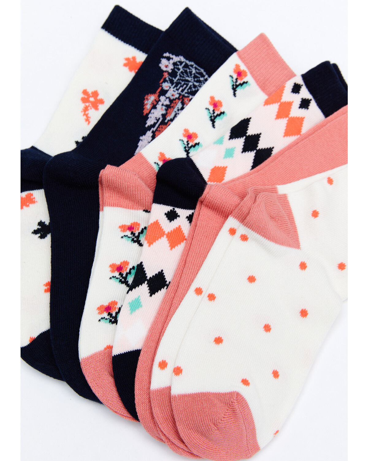 Image #2 - Shyanne Girls' Dream Catcher Crew Socks - 6 Pack, Multi, hi-res