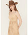 Image #3 - Idyllwind Women's Ramsey Concho Trim Faux Suede Mini Dress, Khaki, hi-res