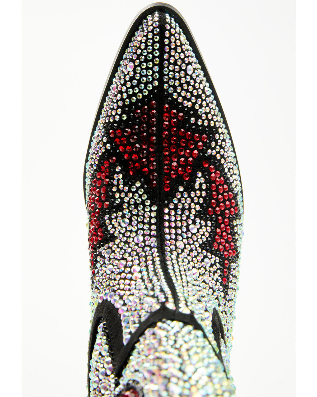 Image #6 - Azalea Wang Women's Kaitland Embellished Boots - Snip Toe, Black/red, hi-res