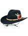 Image #1 - Outback Trading Co. Men's Wide Open Spaces UPF50 Crushable Felt Western Fashion Hat, Black, hi-res