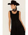 Image #2 - Scully Women's Lace-Up Jacquard Maxi Dress, Black, hi-res