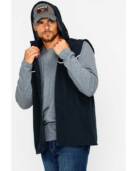 Image #3 - Hawx® Men's Hooded Soft-Shell Work Vest - Big & Tall , , hi-res