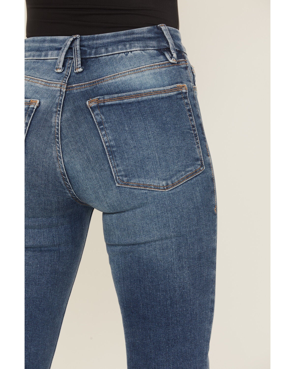 Image #4 - Good American Women's Good Legs Medium Wash High Rise Pull-On Flare Jeans, Medium Wash, hi-res