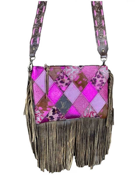 Keep It Gypsy Women's Patchwork Maxine Crossbody Bag, Pink, hi-res