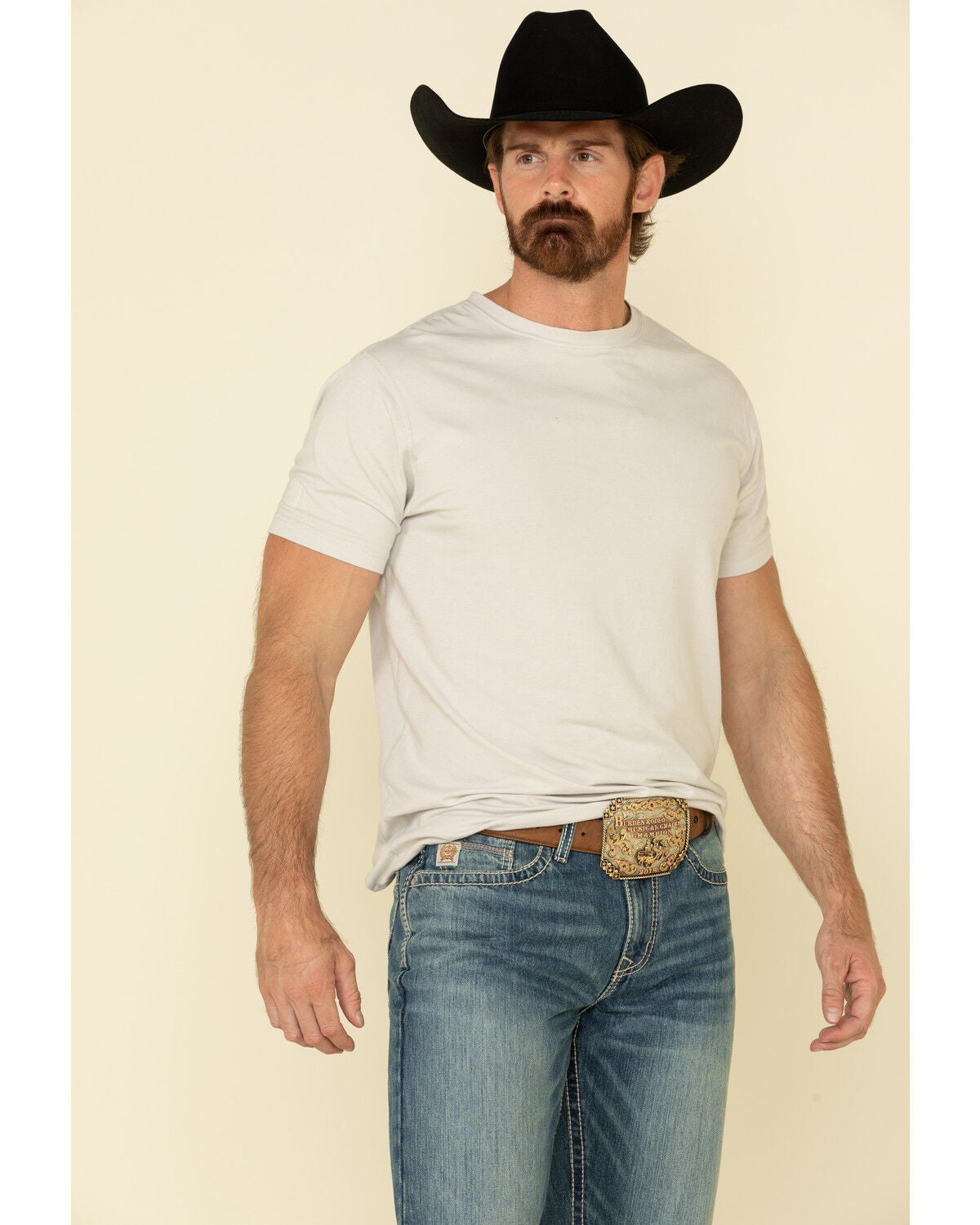 Image #3 - Cinch Men's Grant Med Stone Relaxed Bootcut Jeans , , hi-res