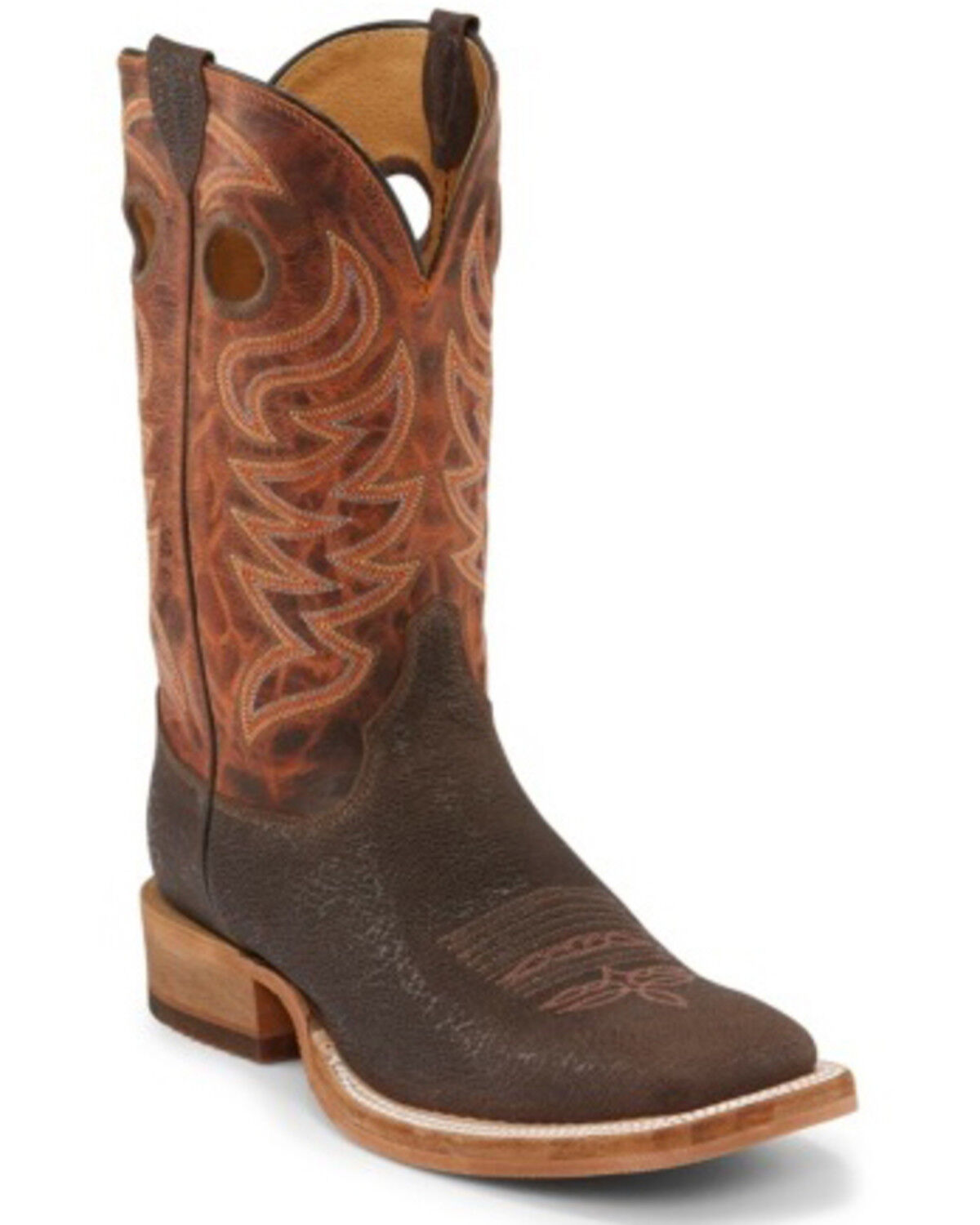 Image #1 - Justin Men's Caddo Stone Western Boots - Broad Square Toe, Brown, hi-res