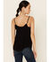 Shyanne Women's Shifflee Embroidered Button-Front Cami Tank Top, Black, hi-res