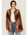Image #1 - Rock & Rock Denim Women's Suede Fringe Jacket, Brown, hi-res