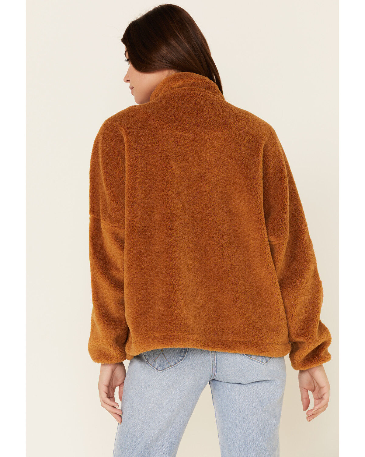 Image #4 - Very J Women's Sherpa Lined Corduroy Zip-Front Jacket, Camel, hi-res