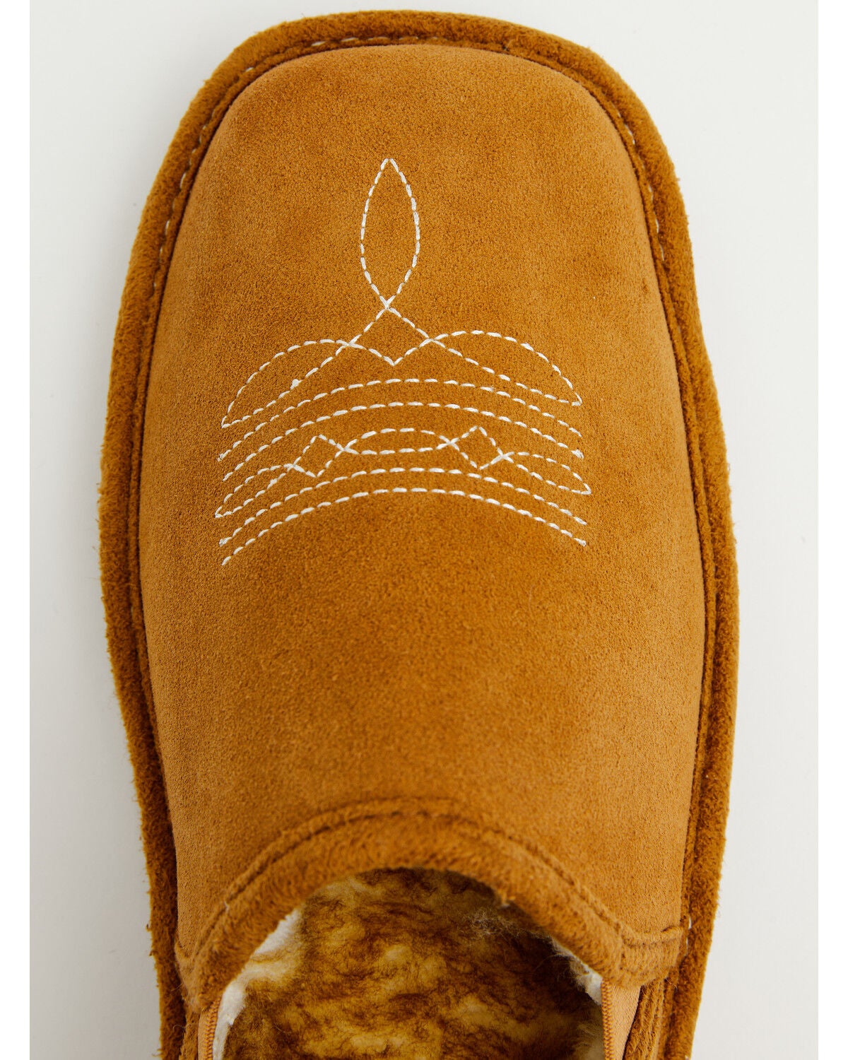Image #5 - Ariat Men's Lasso Suede Slippers, Chestnut, hi-res