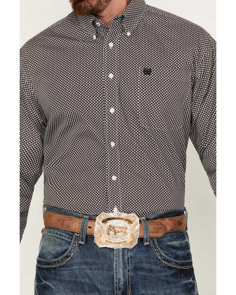 Image #3 - Cinch Men's Diamond Geo Print Long Sleeve Button-Down Western Shirt, Multi, hi-res