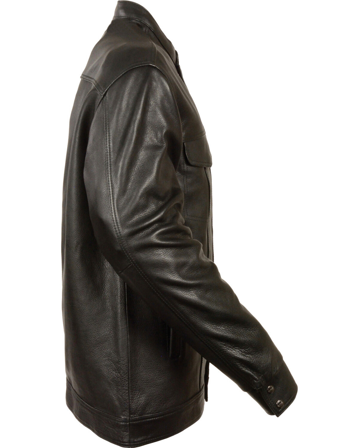 Image #2 - Milwaukee Leather Men's Black Club Style Shirt Jacket - Big 4X, Black, hi-res