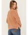 Image #4 - Cleo + Wolf Women's Clark Acid Wash Cable Knit Sweater, Caramel, hi-res