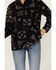 Wrangler Retro Women's Bandana Print Quarter-Zip Sherpa Pullover, Black, hi-res