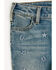 Image #2 - Shyanne Toddler Girls' Amber Dark Wash Embroidered Lacey Flare Stretch Denim Jeans, Dark Wash, hi-res